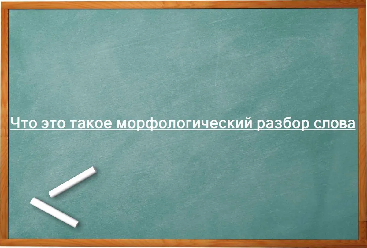 Что это такое морфологический разбор слова